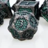 DND Metal Dice Set Dragon Scale D D Dice Dungeon and Dragon Role Playing Games Black 3 - Dungeons and Dragons Store