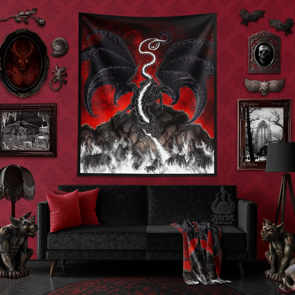 Tapestry FireDragon - Dungeons and Dragons Store