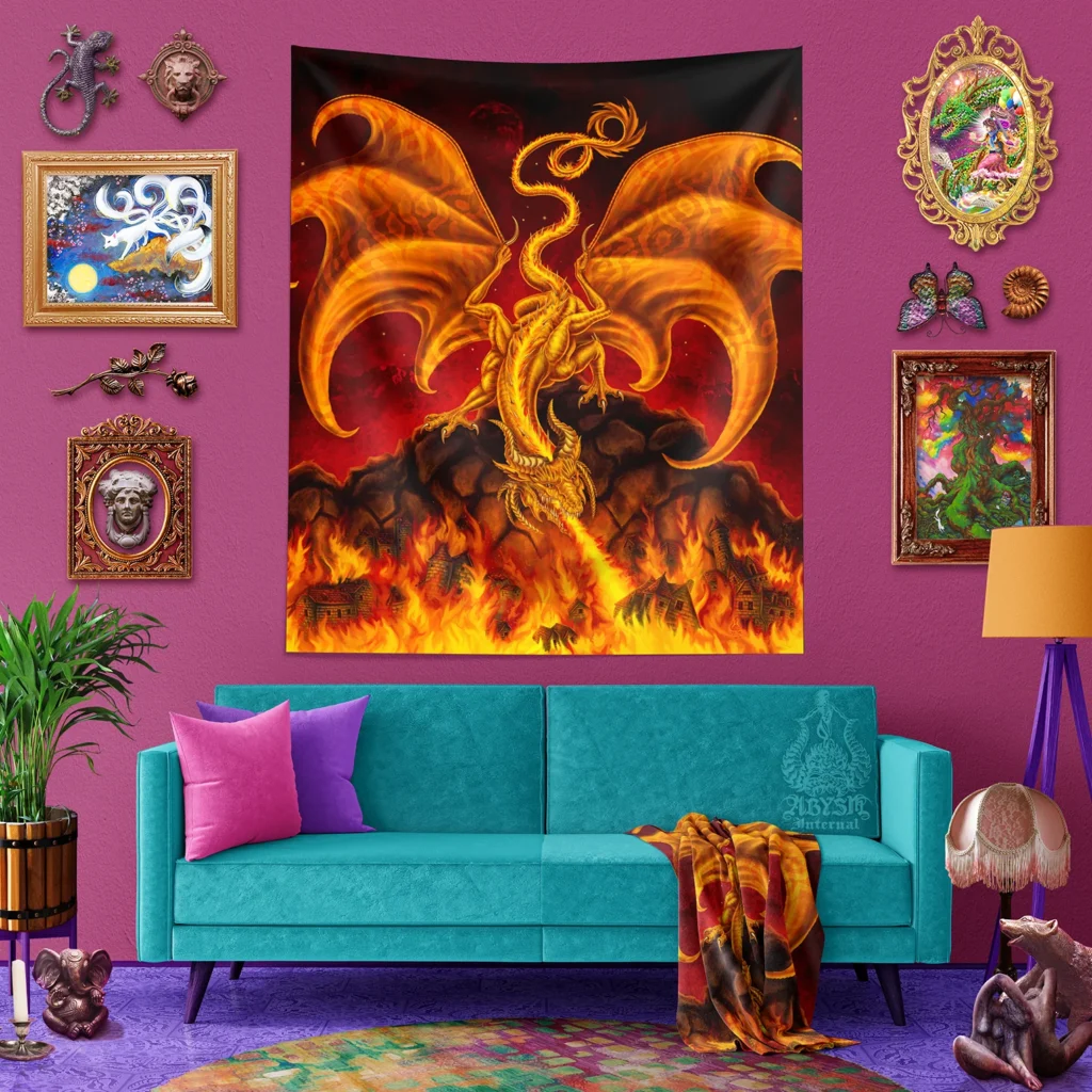 Tapestry FireDragon - Dungeons and Dragons Store