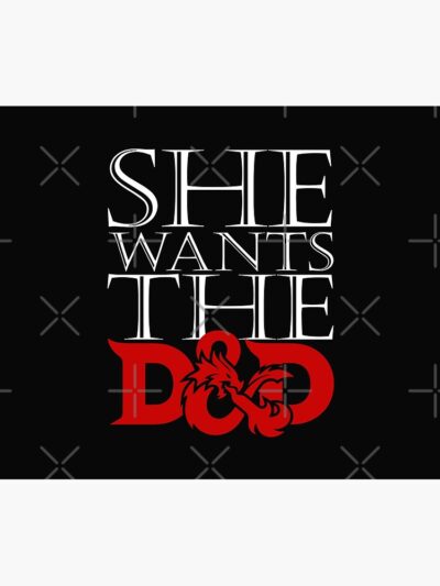 She Wants The Dungeons & Dragons , Dungeons & Dragons 5E , Dungeons Dragons Dice Graphic Art Tapestry Official Dungeons And Dragons Merch