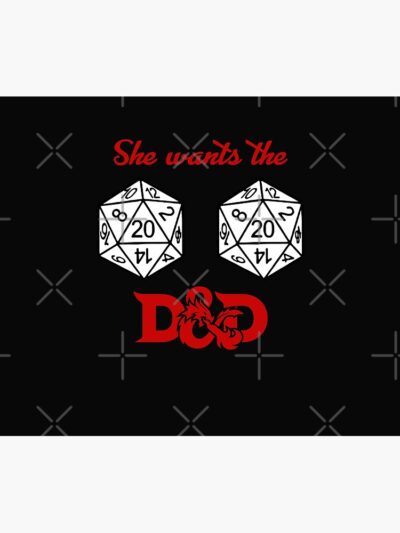 She Wants The Dungeons & Dragons Dice , Dungeons & Dragons 5E , Dungeons Dragons Dice Graphic Tapestry Official Dungeons And Dragons Merch