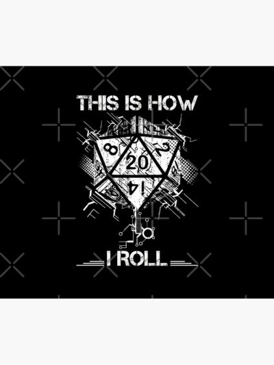 This Is How I Roll Dice Dungeons & Dragons Vintage , Dungeons & Dragons 5E , Dungeons Dragons Dice Graphic Tapestry Official Dungeons And Dragons Merch