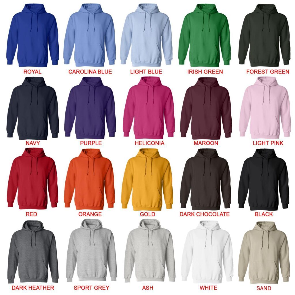 hoodie color chart 1 - Dungeons and Dragons Store