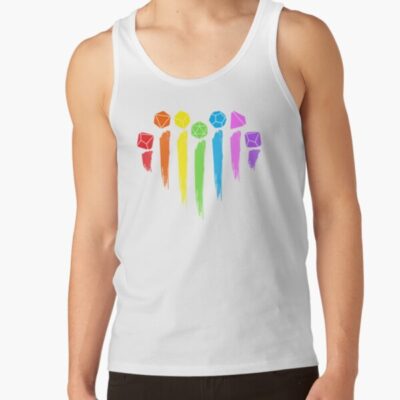 Rainbow Dungeons & Dragons Heart Lgbtq Tank Top Official Dungeons And Dragons Merch