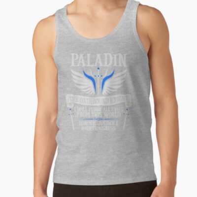 Paladin, The Oathbound Knight- Dungeons & Dragons (White) Tank Top Official Dungeons And Dragons Merch