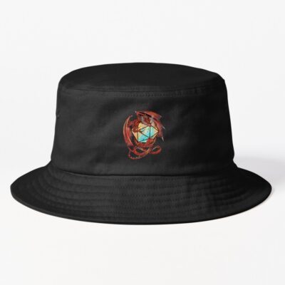 Red Dragon Dice Bucket Hat Official Dungeons And Dragons Merch