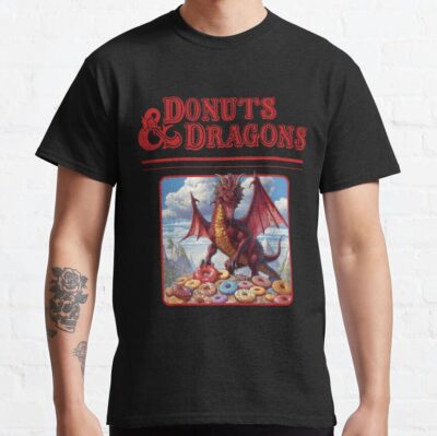 Donuts & Dragons Dungeons And Dragons T-Shirt Official Dungeons And Dragons Merch