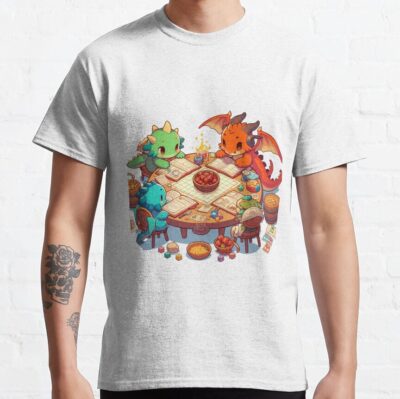 Dragons Playing Dnd T-Shirt Official Dungeons And Dragons Merch