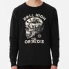 Dungeons And Dragons: Roll High Or Die. Party Fighting Dragons In A Skull Scene. Sweatshirt Official Dungeons And Dragons Merch