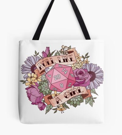 Roll Like A Girl Tote Bag Official Dungeons And Dragons Merch