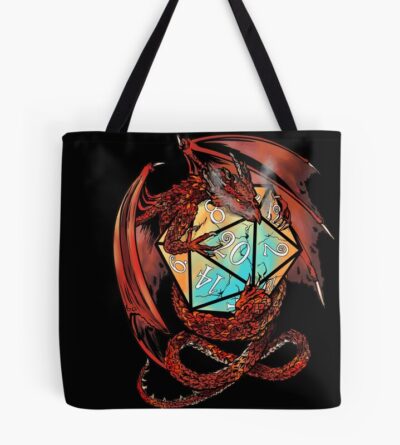 Red Dragon Dice Tote Bag Official Dungeons And Dragons Merch