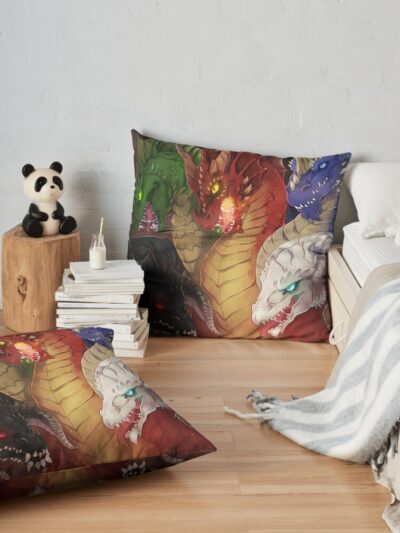 Tiamat - Dungeons & Dragons Throw Pillow Official Dungeons And Dragons Merch