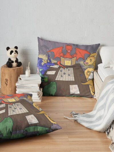 Dragons And Dungeons Throw Pillow Official Dungeons And Dragons Merch