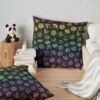 D20 Dice Set Pattern (Rainbow) Throw Pillow Official Dungeons And Dragons Merch