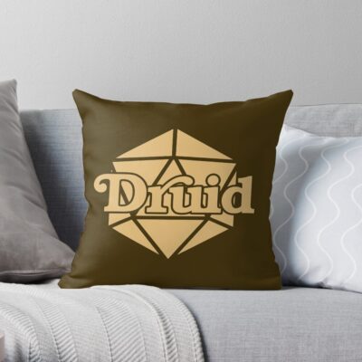 Druid Class Crest | Dungeons And Dragons Emblem Throw Pillow Official Dungeons And Dragons Merch