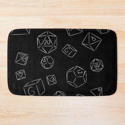 Minimalist Dice Bath Mat Official Dungeons And Dragons Merch