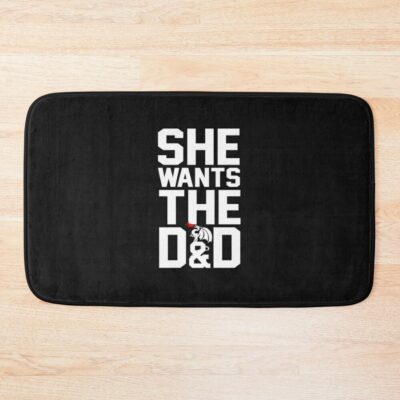 She Wants The Dungeons & Dragons , Dungeons & Dragons 5E , Dungeons Dragons Dice Graphic2 Bath Mat Official Dungeons And Dragons Merch