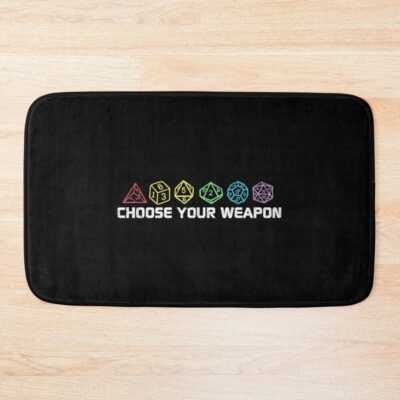 Dungeons Dragons Choose Your Weapon Bath Mat Official Dungeons And Dragons Merch