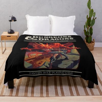 Dungeons & Dragons 1974 Throw Blanket Official Dungeons And Dragons Merch