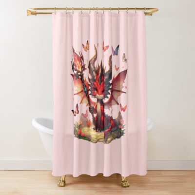 Florastryx Dragon Dnd Shower Curtain Official Dungeons And Dragons Merch