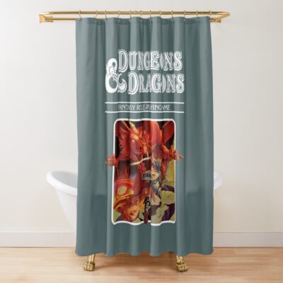 Dungeons Amp Dragons Base Se Shower Curtain Official Dungeons And Dragons Merch