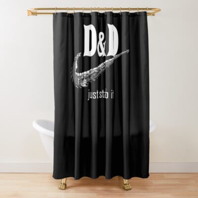 Dungeons & Dragons Just Stab It , Dungeons & Dragons 5E , Dungeons Dragons Dice Graphic Shower Curtain Official Dungeons And Dragons Merch