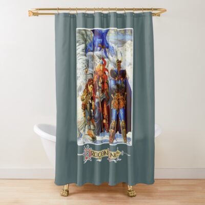 Advanced Dungeons And Dragons, Dragons Of Winter Night Dragonlance Shower Curtain Official Dungeons And Dragons Merch