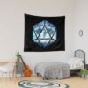 Blue Sky Ice Dragon D20 Tapestry Official Dungeons And Dragons Merch