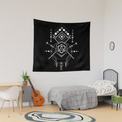 D20 Dice Symbols Storyteller Inspired Tabletop Rpg Gaming Tapestry Official Dungeons And Dragons Merch