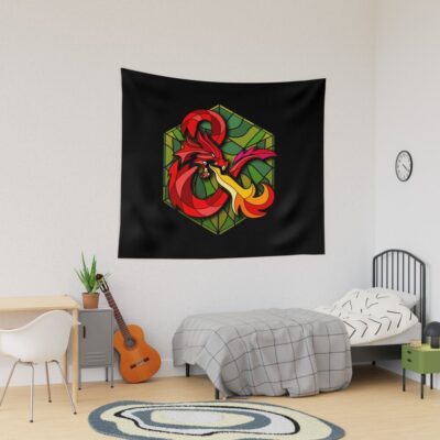 Dungeons And Dragons T-Shirtdungeons And Dragons Stained Glass Tapestry Official Dungeons And Dragons Merch