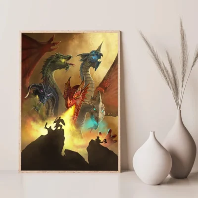 Dungeons and Dragons Movie Game Poster Decorative Painting Gamer Room Decoration Posters for Wall Art Canvas 3 - Dungeons and Dragons Store