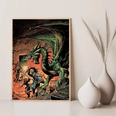 Dungeons and Dragons Movie Game Poster Decorative Painting Gamer Room Decoration Posters for Wall Art Canvas 4 - Dungeons and Dragons Store